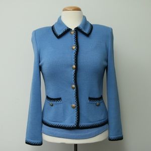 St John light blue button Jacket w/sleeveless top